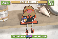 Sport Decorative Gnome Laser Cut|Table Statuette |Volleyball Product Image 1