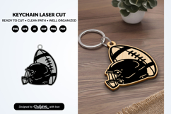 American Football Keychain Laser Cut SVG Product Image 2