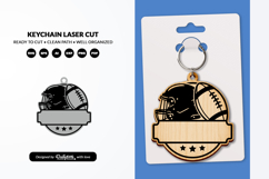 American Football Keychain Laser Cut SVG Product Image 1