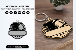 American Football Keychain Laser Cut SVG Product Image 2