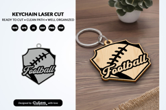 American Football Keychain Laser Cut SVG Product Image 2