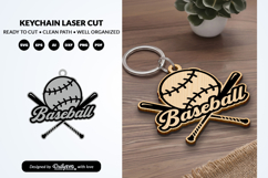Baseball Keychain Laser Cut SVG Product Image 2