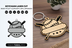Baseball Keychain Laser Cut SVG Product Image 2