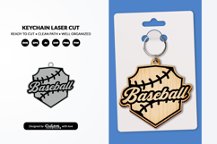 Baseball Keychain Laser Cut SVG Product Image 2