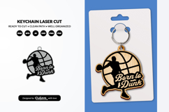 Basketball Keychain Laser Cut SVG Product Image 1