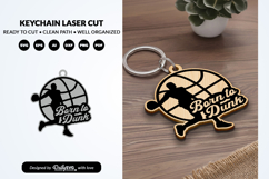 Basketball Keychain Laser Cut SVG Product Image 2