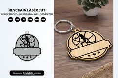 Basketball Keychain Laser Cut SVG Product Image 2