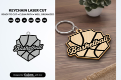Basketball Keychain Laser Cut SVG Product Image 2