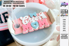 Sports Mom Stanley Topper Laser Cut | Tumbler Decor SVG |CNC Product Image 1