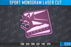 Sport Monogram Laser Cut Bundle, Sports Decor SVG, Gift Idea Product Image 3