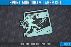 Sport Monogram Laser Cut Bundle, Sports Decor SVG, Gift Idea Product Image 4