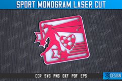Sport Monogram Laser Cut Bundle, Sports Decor SVG, Gift Idea Product Image 5