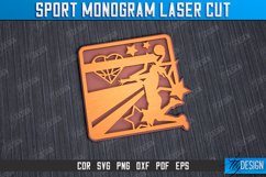 Sport Monogram Laser Cut Bundle, Sports Decor SVG, Gift Idea Product Image 7