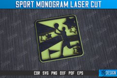 Sport Monogram Laser Cut Bundle, Sports Decor SVG, Gift Idea Product Image 8