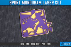 Sport Monogram Laser Cut Bundle, Sports Decor SVG, Gift Idea Product Image 9