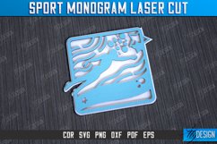 Sport Monogram Laser Cut Bundle, Sports Decor SVG, Gift Idea Product Image 10