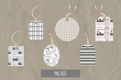 Sport Newspaper Patterned Shaped Tags Product Image 1
