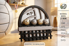 Sport Ring Holder Laser Cut. Ring Display. Volleyball SVG Product Image 1