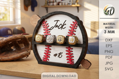 Sport Ring Holder Laser Cut. Ring Display. Baseball SVG Product Image 1