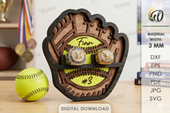 Sports Ring Holders Bundle Laser Cut. Ring Display SVG Product Image 8