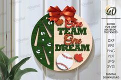 Sport Round Sign Laser Cut. Wall decor SVG Product Image 1