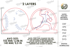 3D Sport Sign Laser Cut. Baseball SVG Product Image 2