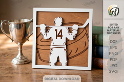 3D Sport Sign Laser Cut. Hockey SVG Product Image 1