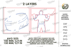3D Sport Sign Laser Cut. Hockey SVG Product Image 2