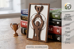 3D Sport Signs Bundle Laser Cut. Wall Decor SVG Product Image 13