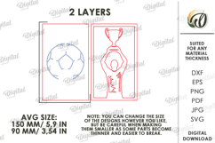 3D Sport Sign Laser Cut. Football SVG Product Image 2