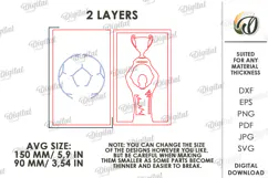 3D Sport Sign Laser Cut. Football SVG Product Image 2