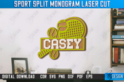 Personalized Sports Wall Sign Laser Cut |Wall Décor| Tennis Product Image 1