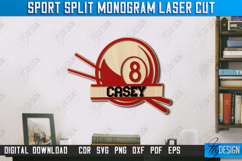 Personalized Sports Wall Sign Laser Cut|Wall Décor|Billiard Product Image 1