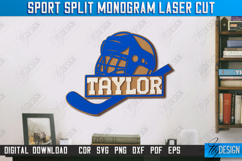 Personalized Sports Wall Sign Laser Cut |Wall Décor| Hockey Product Image 1