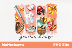 Softball Game Day Sublimation | Coquette Sport PNG Product Image 2
