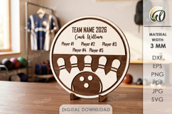 Sport Team Sign Laser Cut. Custom Sign With Stand SVG Product Image 1