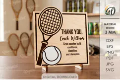 Sport Team Sign Laser Cut. Coach Appreciation Sign SVG Product Image 1