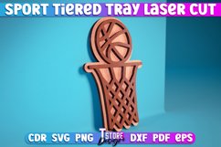 Sport Tiered Tray Laser Cut SVG | Tiered Tray Laser Cut SVG Product Image 2