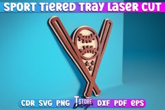 Sport Tiered Tray Laser Cut SVG | Tiered Tray Laser Cut SVG Product Image 1
