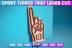 Sport Tiered Tray Laser Cut SVG | Tiered Tray Laser Cut SVG Product Image 1