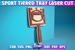 Sport Tiered Tray Laser Cut SVG | Tiered Tray Laser Cut SVG Product Image 1