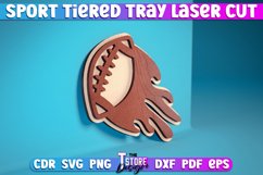 Sport Tiered Tray Laser Cut SVG | Tiered Tray Laser Cut SVG Product Image 1