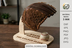 3D Sport Trophy Display Laser Cut. Display Stand SVG Product Image 1