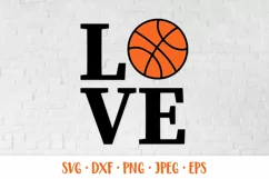 Love basketball ball SVG. Sports cut file Product Image 1