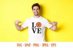 Love basketball ball SVG. Sports cut file Product Image 2