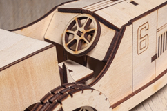 Old Sport Car - laser cut file, 3d laser design Product Image 10