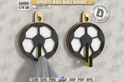 Sports Ball Wall Hooks Laser Cut Bundle,Kids Wall Decor Hook Product Image 6