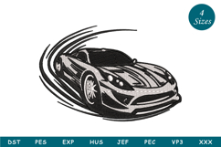 Sports Car Machine Embroidery Product Image 1