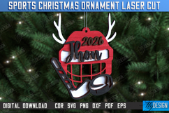 Sports Christmas Ornaments Laser Cut Bundle, Sport Toys SVG Product Image 3