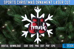 Sports Christmas Ornaments Laser Cut Bundle, Sport Toys SVG Product Image 10